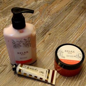 New Relax Rose Moisturizing Lotion, and Exfoliating  Body Scrub,onyx lotion
